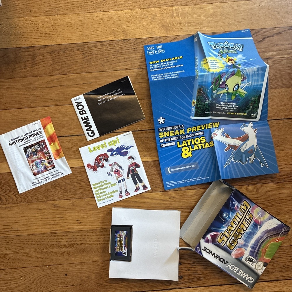 Pokemon Ruby Version "Pokemon 4 Ever" Movie GBA INSERTS P-AGB-AXVE-USA